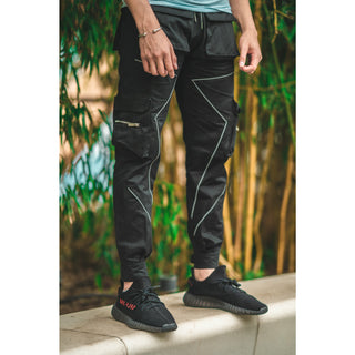 Black reflective cargos