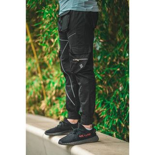 Black reflective cargos